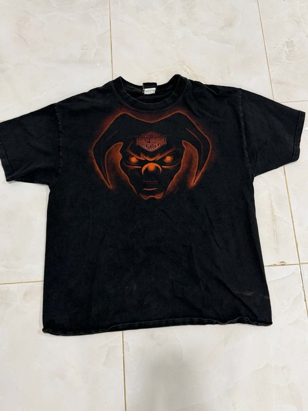 Harley Davidson T-Shirt Pelham AL Graphic Tee Evil Horned Joker Skull